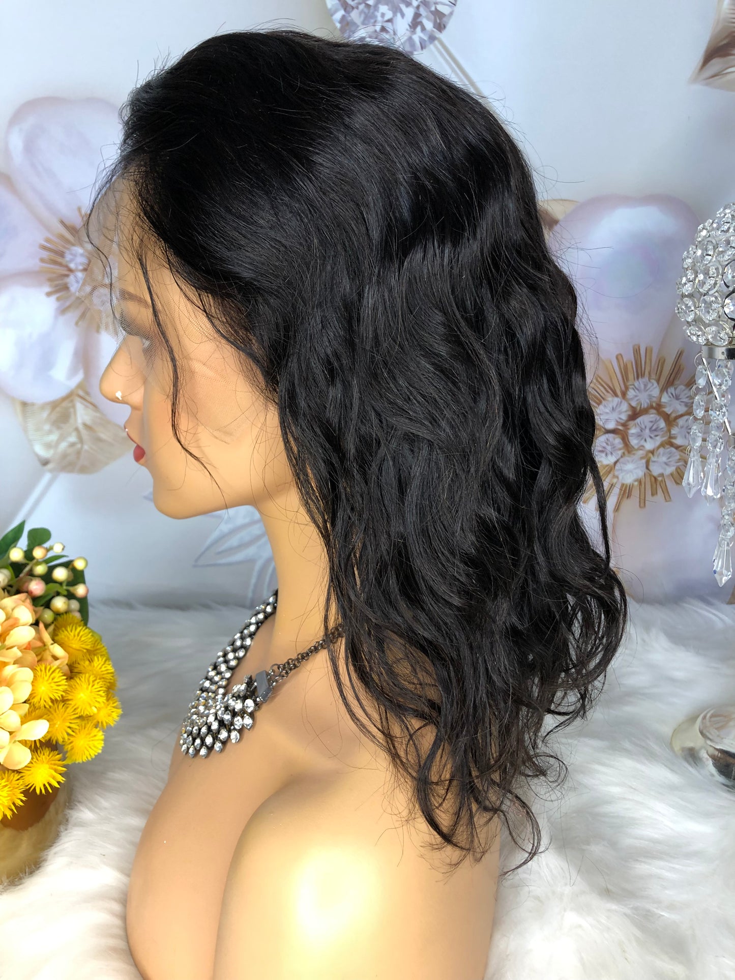 Natural wave 13*4 Transparent Lace Frontal Bob Wig