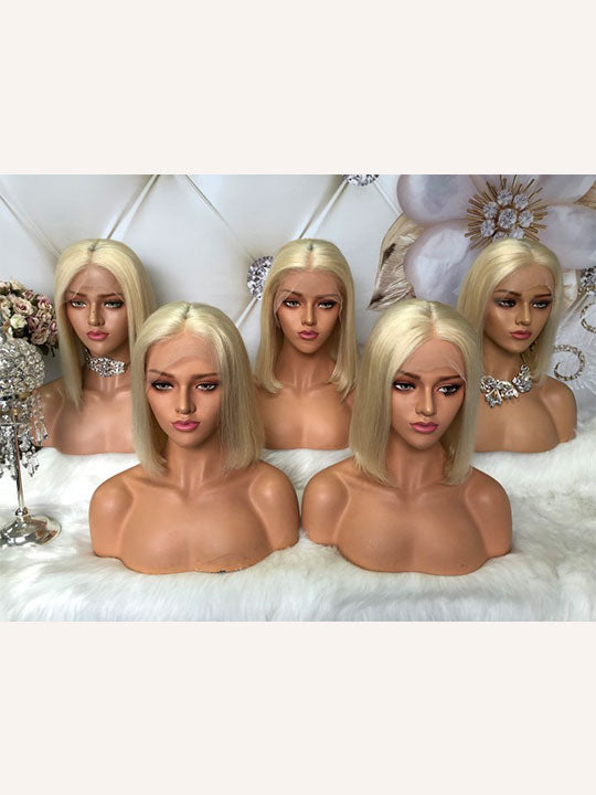 Blonde 613# 13x4 Lace full Frontal Bob