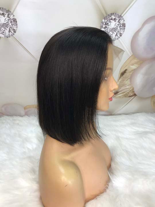 Straight 13*4 Transparent Lace Frontal Bob Wig