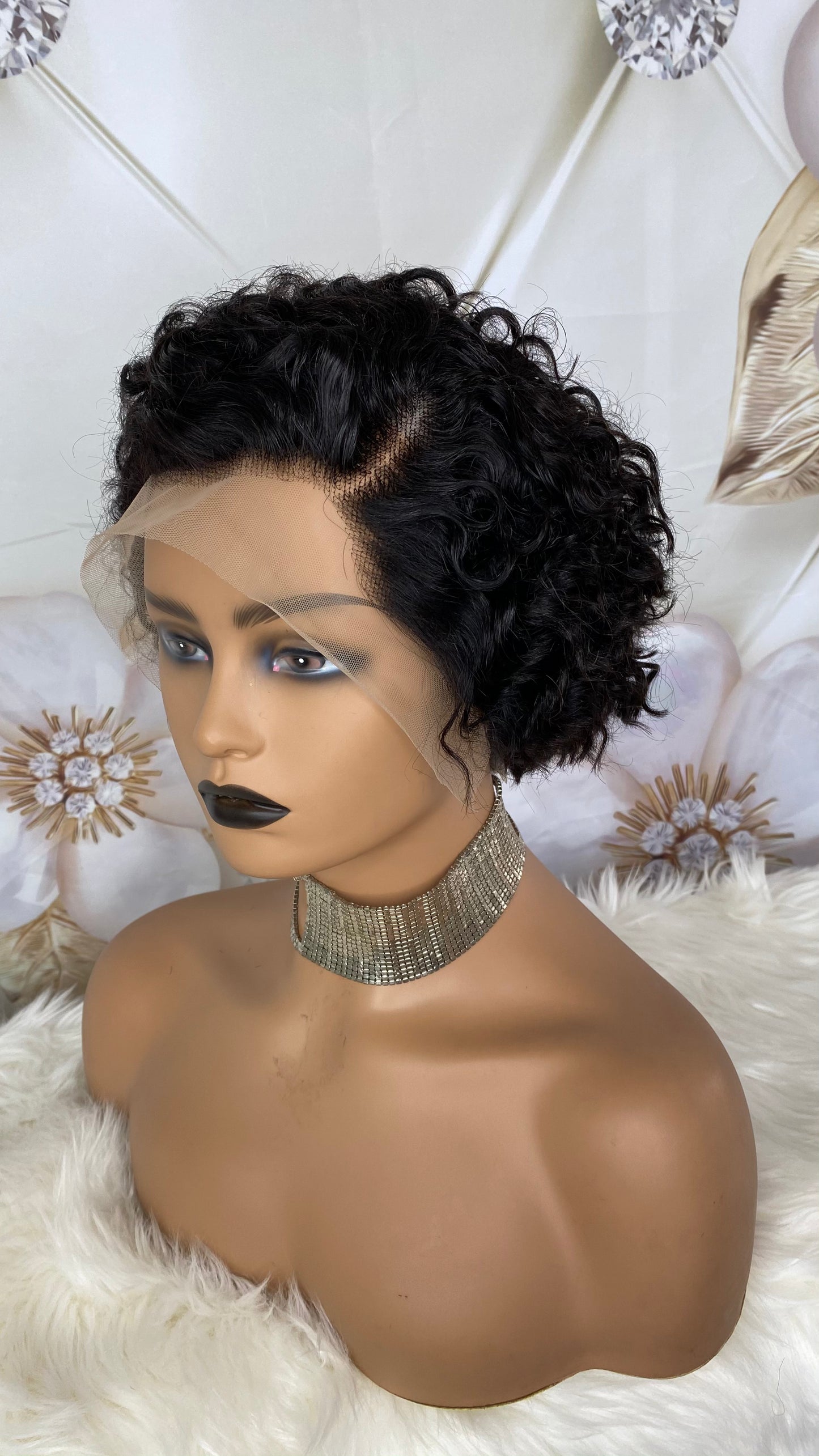 Pixie curly wig