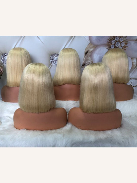 Blonde 613# 13x4 Lace full Frontal Bob