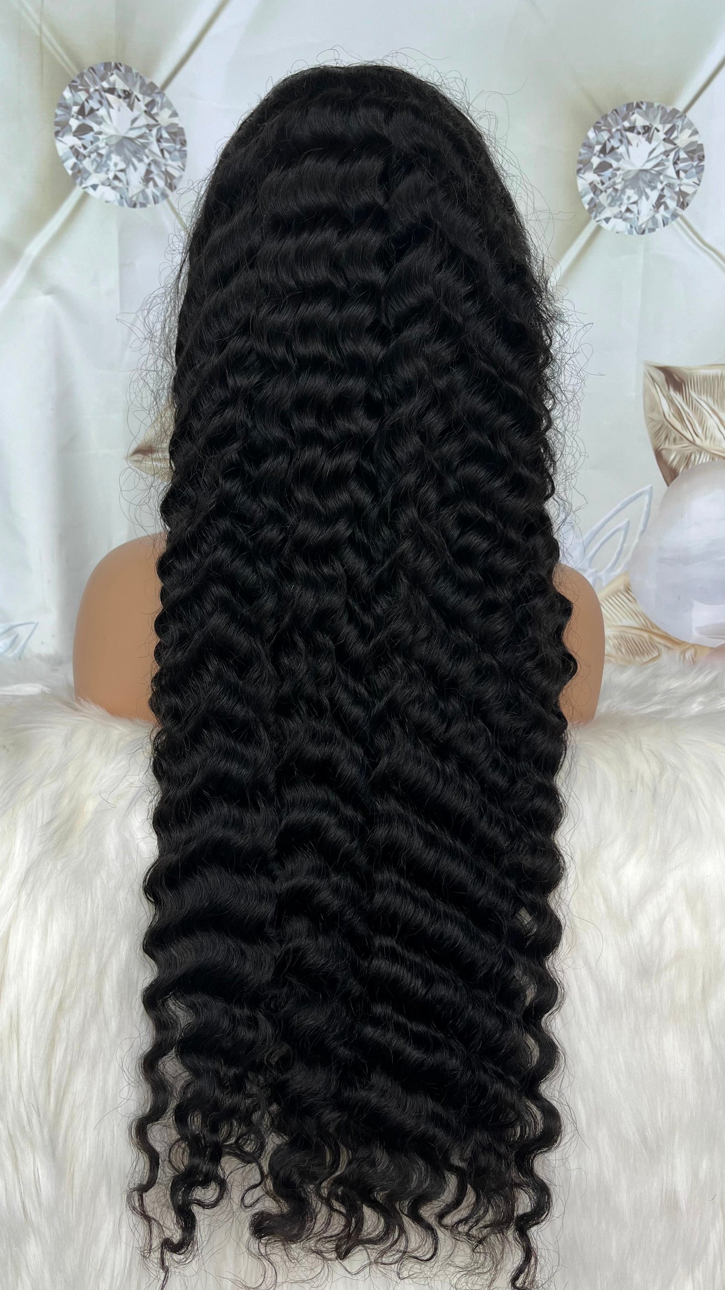 Deep Wave13X4 Full Frontal Transparent Lace Wig