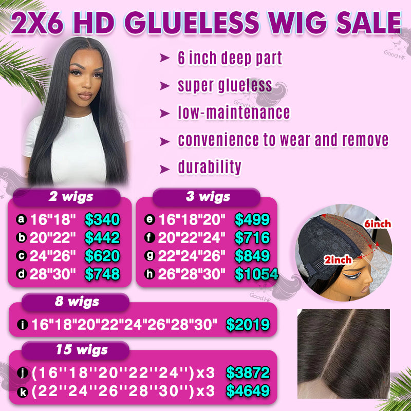 HD Lace 2x6 Closure Wigs Deal