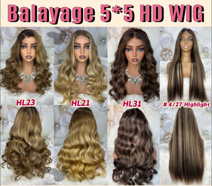 Balayage Color HD lace wig