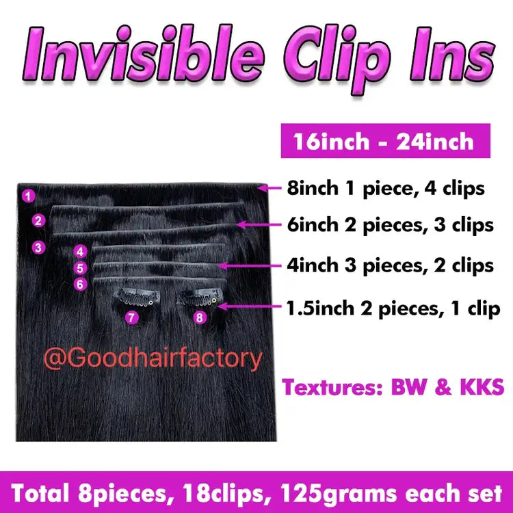 Invisible Clip-in Hair Extension