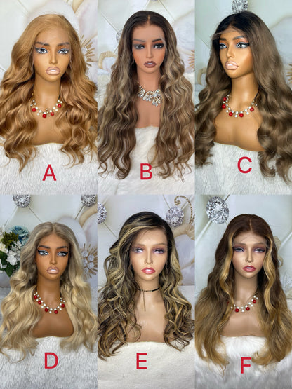 Raw hair customize color wig