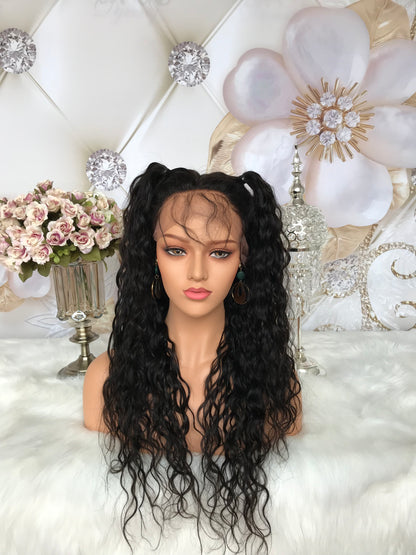 Curly 13X4 Full Frontal Transparent Lace Wig