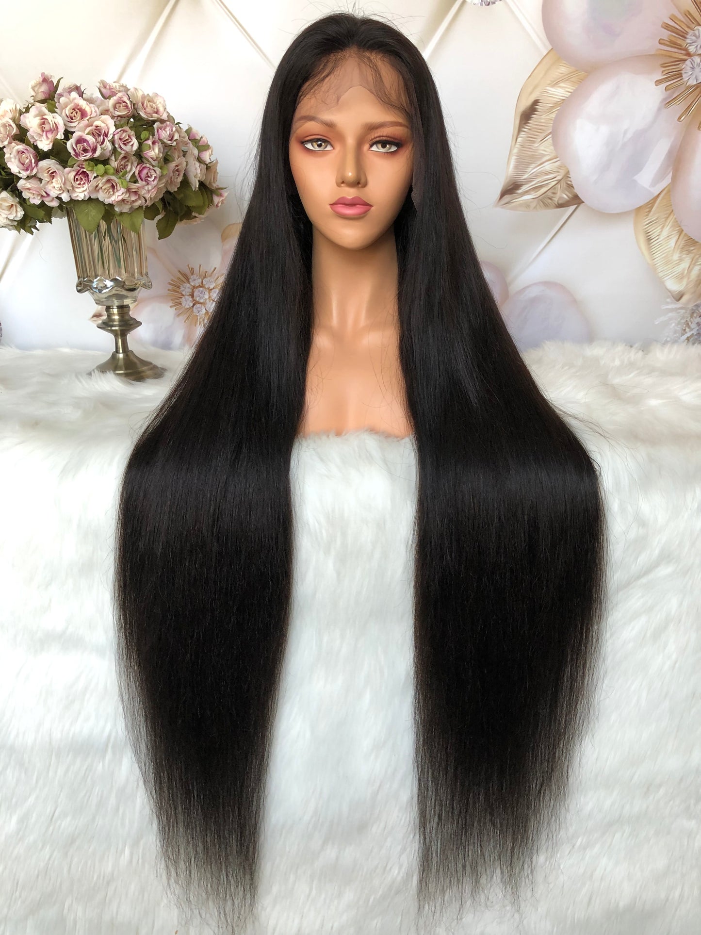 Straight 13X6 Transparent Frontal Lace Wig