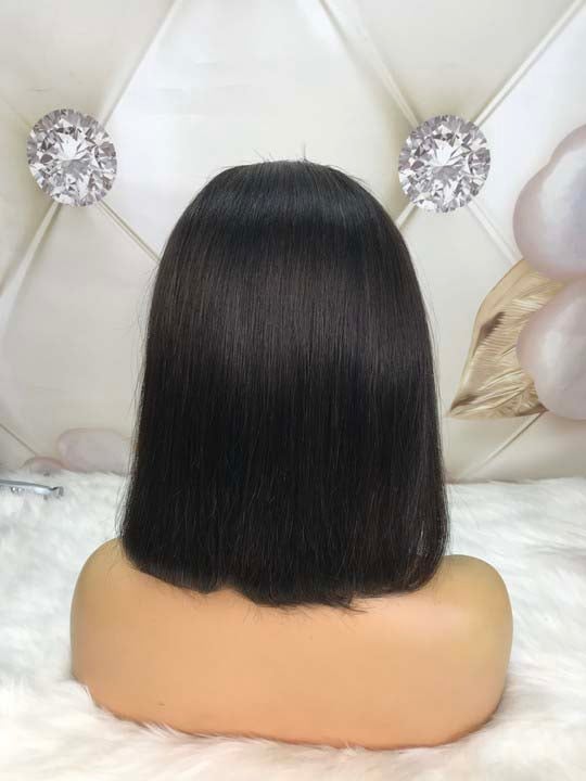 Straight 13*4 Transparent Lace Frontal Bob Wig